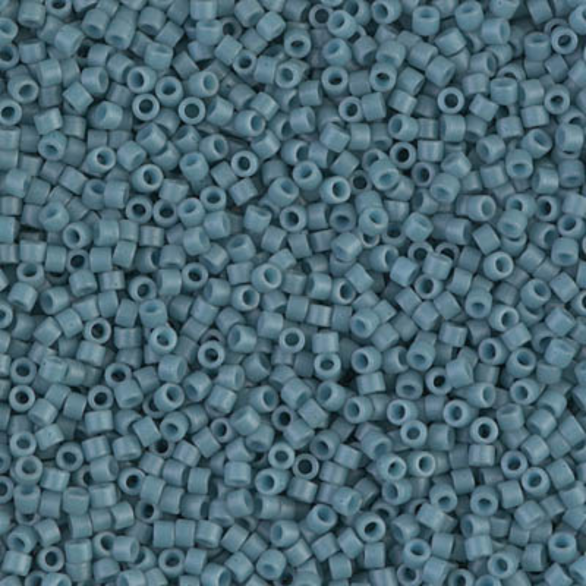 Miyuki 11/0 Delica Beads, DB0792, Matte Opaque Blue/Gray, 5g