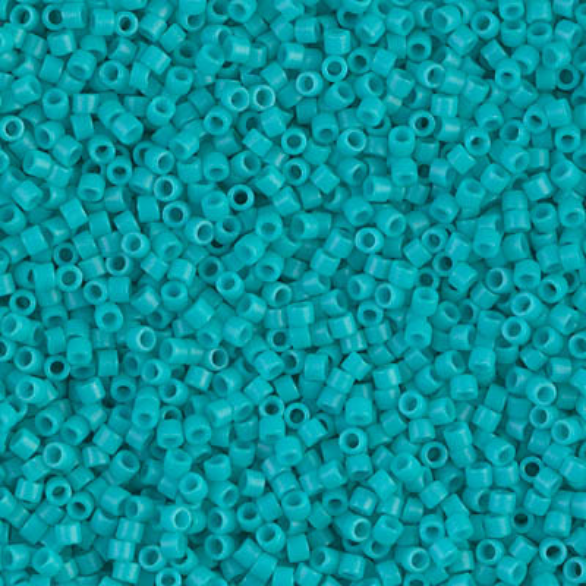 Miyuki 11/0 Delica Beads, DB0793, Matte Opaque Turquoise Dyed, 5g