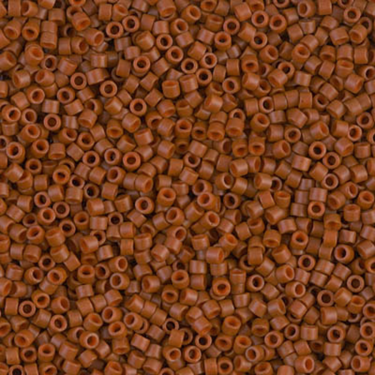 Miyuki 11/0 Delica Beads, DB0794, Matte Opaque Sienna Dyed, 5g