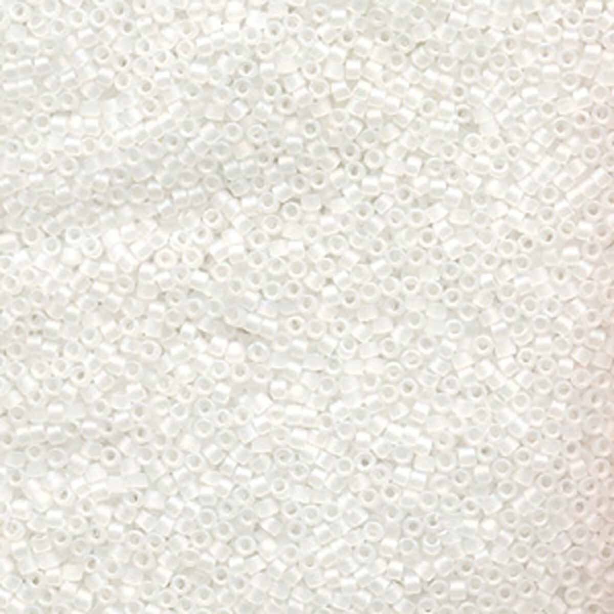 Miyuki 11/0 Delica Beads, DB0851, Matte Crystal AB, 5g