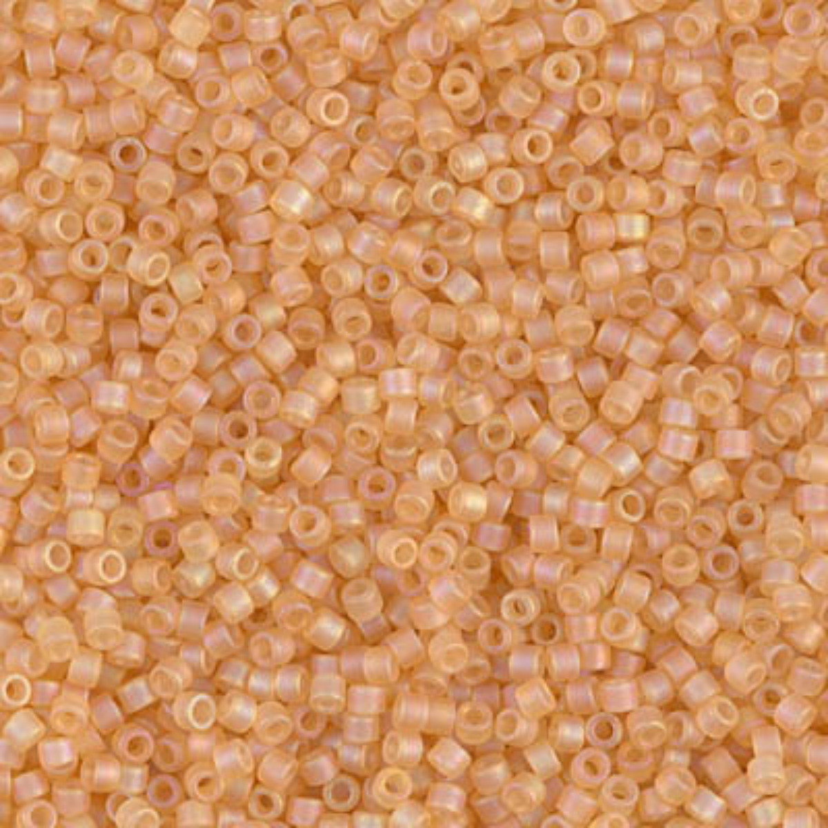 Miyuki 11/0 Delica Beads, DB0852, Matte Cantaloupe AB, 5g