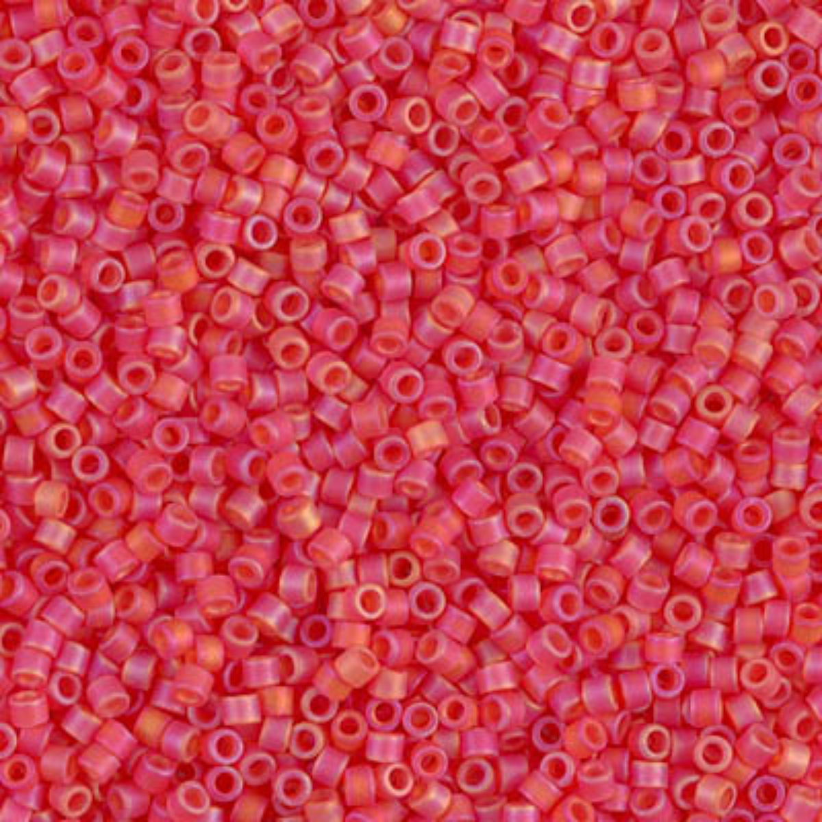 Miyuki 11/0 Delica Beads, DB0856, Matte Light Red AB, 5g