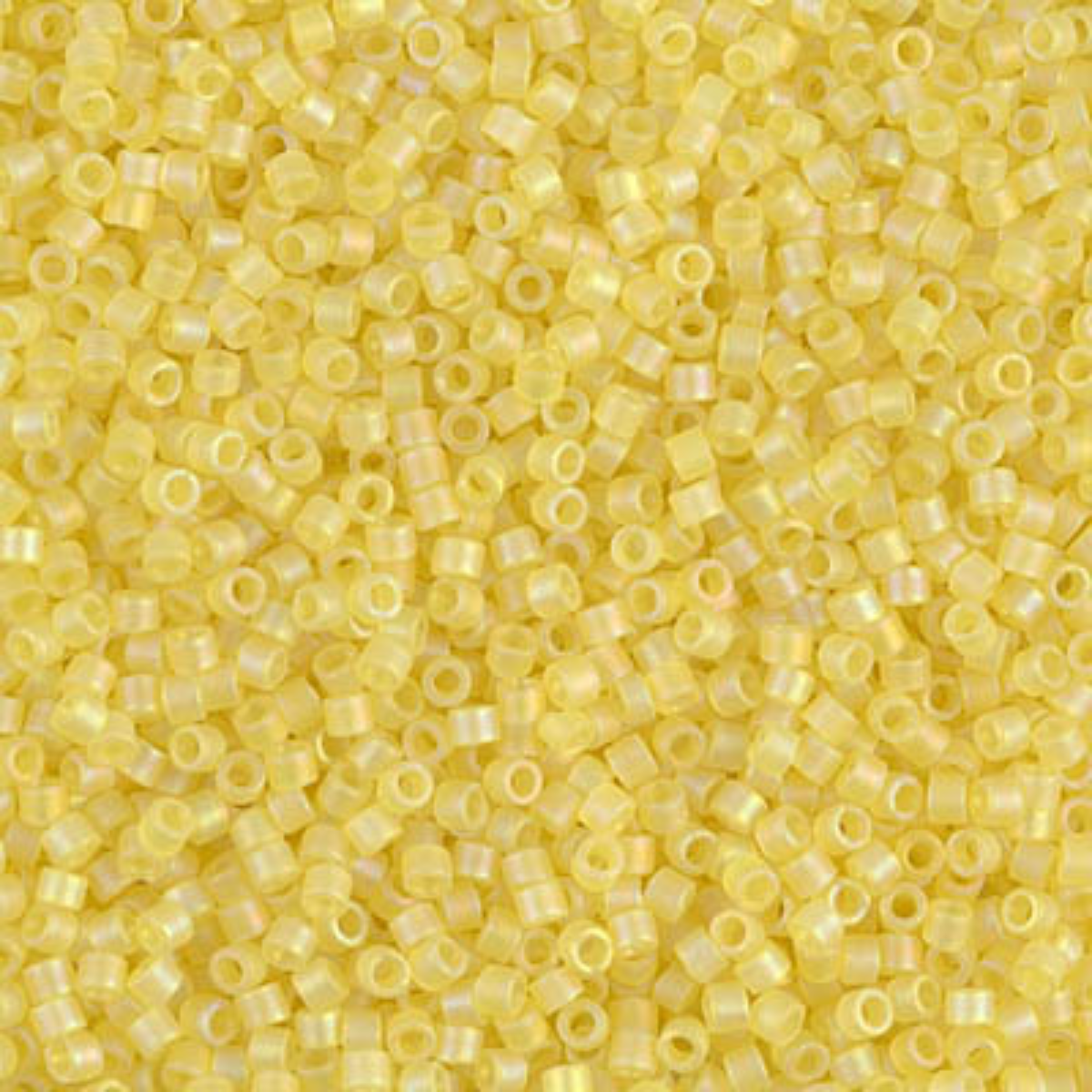Miyuki 11/0 Delica Beads, DB0854, Matte Pale Yellow AB, 5g