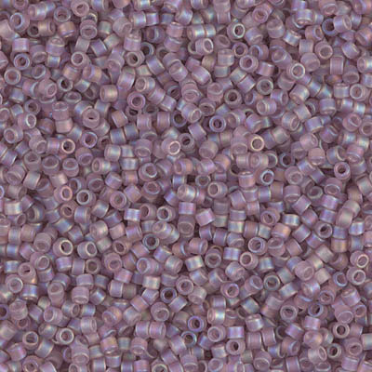 Miyuki 11/0 Delica Beads, DB0857, Matte Smoky Amethyst AB, 5g
