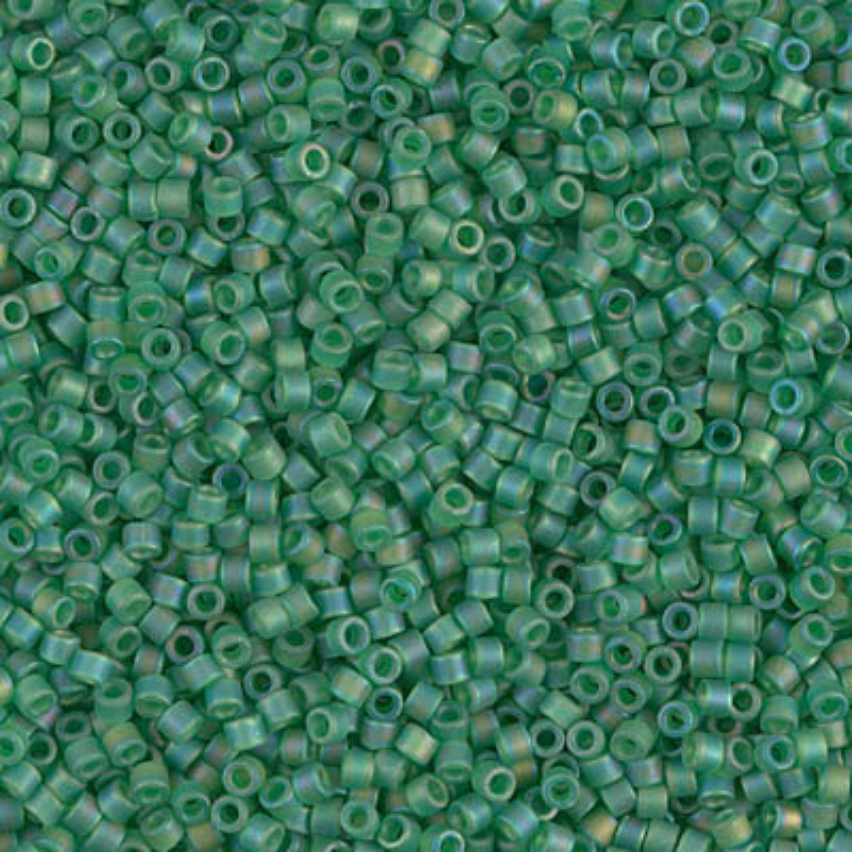 Miyuki 11/0 Delica Beads, DB0858, Matte Light Green AB, 5g