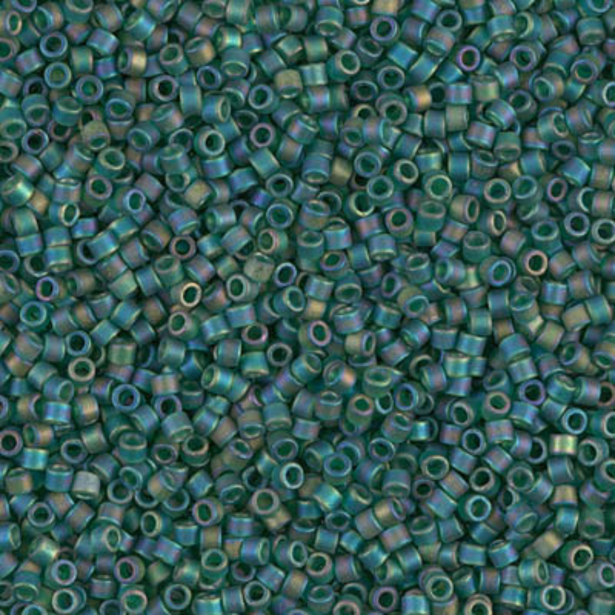 Miyuki 11/0 Delica Beads, DB0859, Matte Emerald AB, 5g