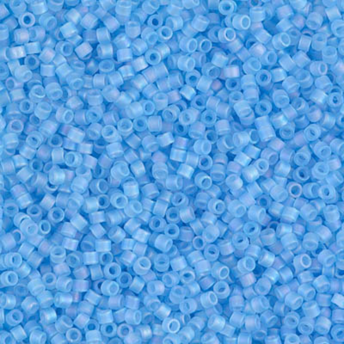 Miyuki 11/0 Delica Beads, DB0861, Matte Sky Blue AB, 5g
