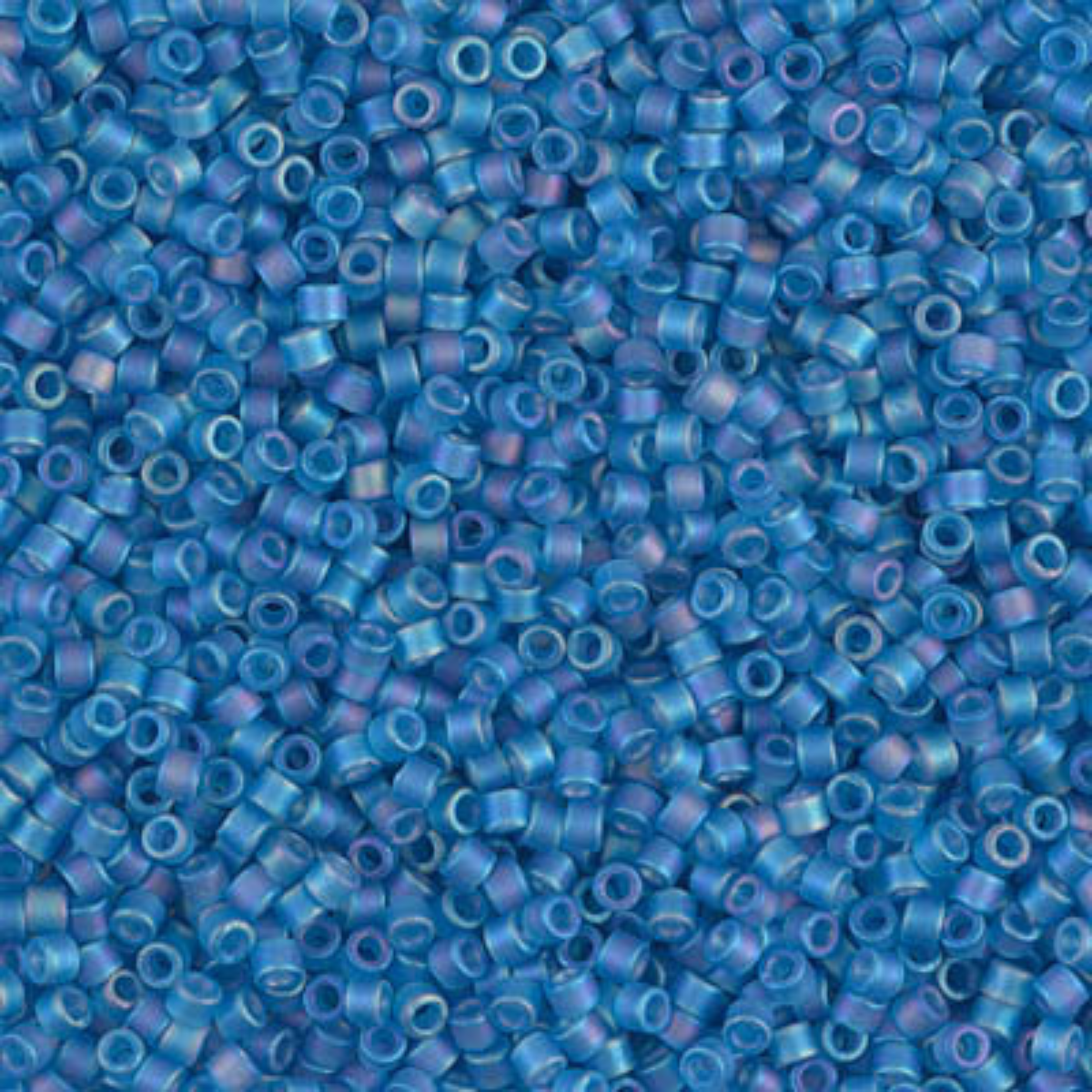 Miyuki 11/0 Delica Beads, DB0862, Matte Light Blue AB, 5g