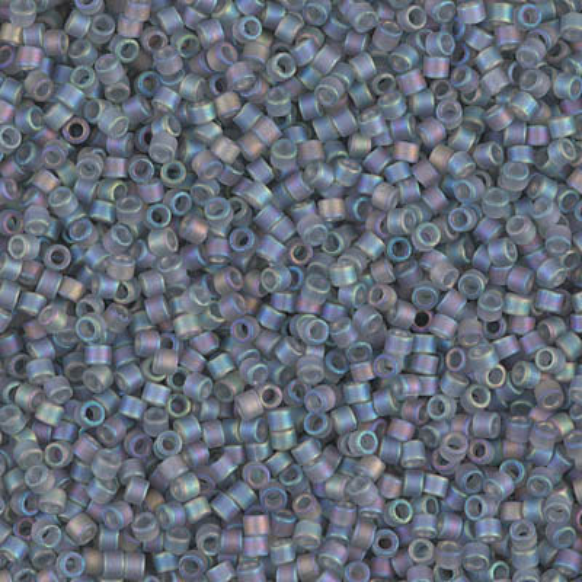 Miyuki 11/0 Delica Beads, DB0863, Matte Gray AB, 5g