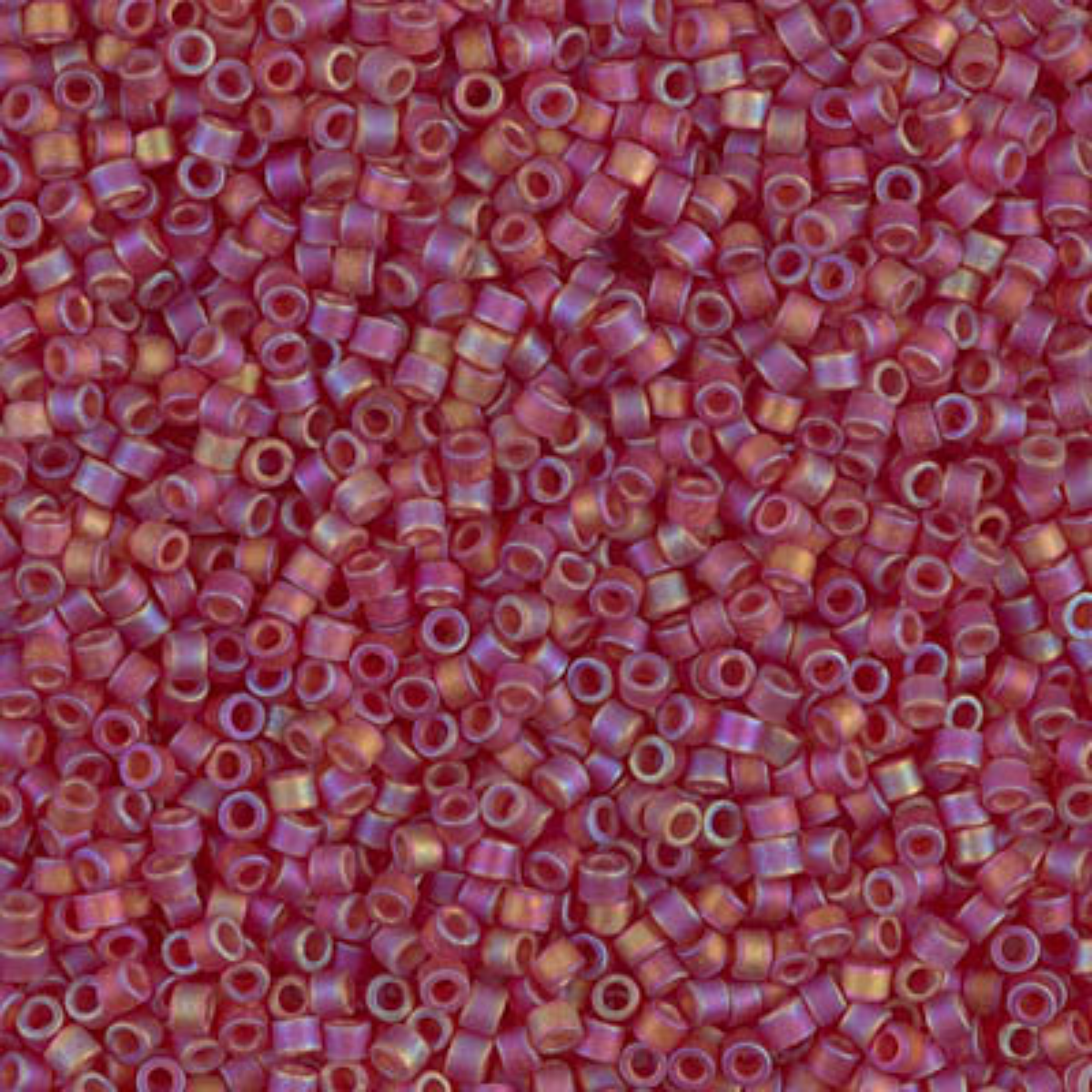 Miyuki 11/0 Delica Beads, DB0867, Matte Transparent Dark Cranberry AB, 5g