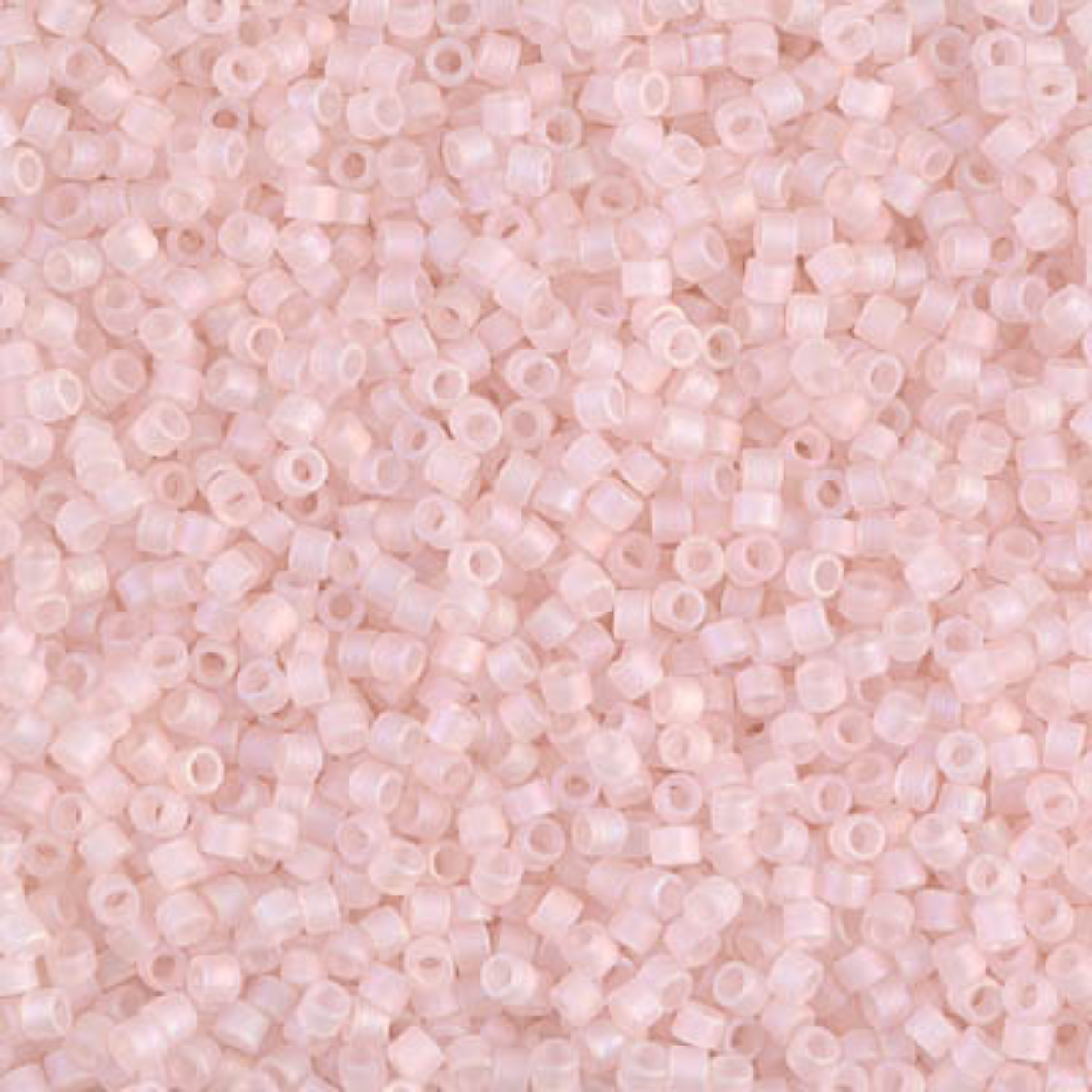 Miyuki 11/0 Delica Beads, DB0868, Matte Transparent Pink Mist AB, 5g