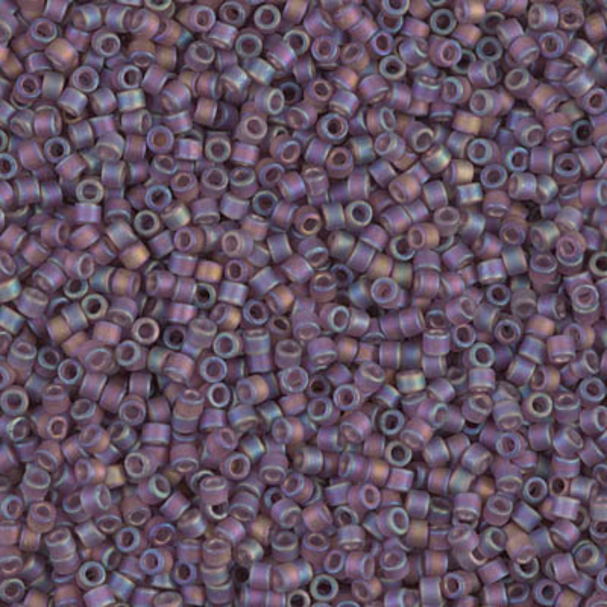 Miyuki 11/0 Delica Beads, DB0869, Matte Transparent Mauve AB, 5g