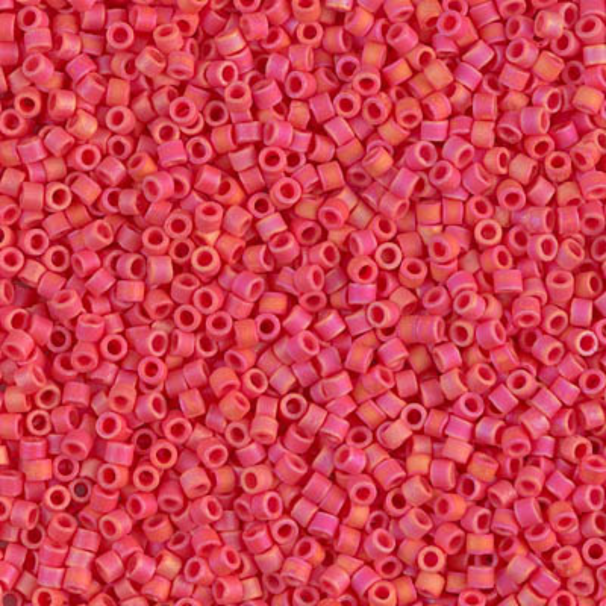 Miyuki 11/0 Delica Beads, DB0873, Matte Opaque Cranberry AB, 5g