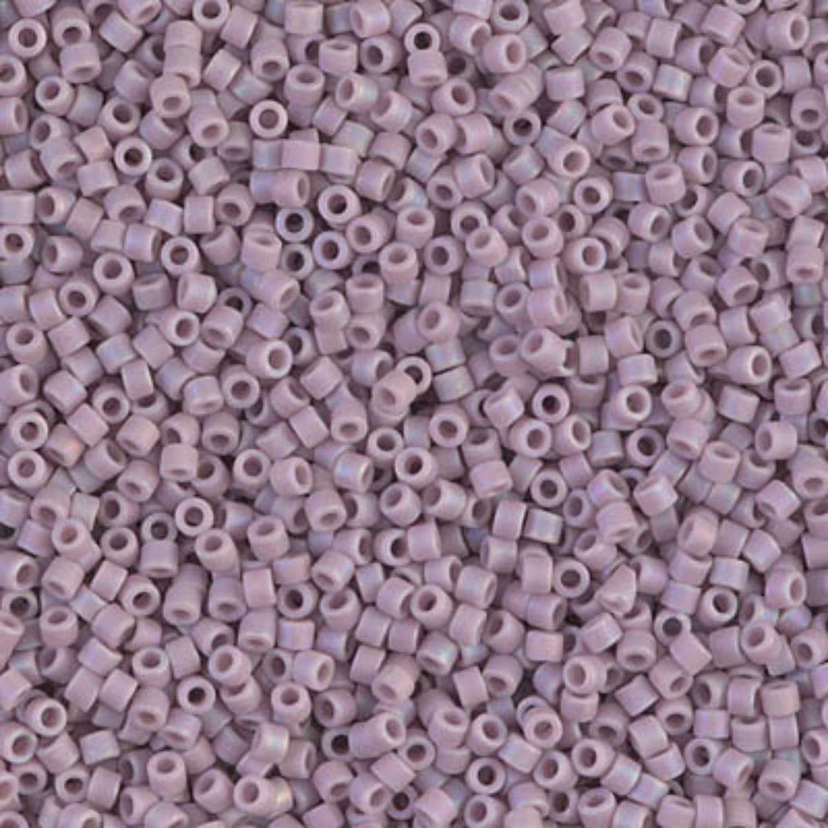 Miyuki 11/0 Delica Beads, DB0875, Matte Opaque Lilac AB, 5g