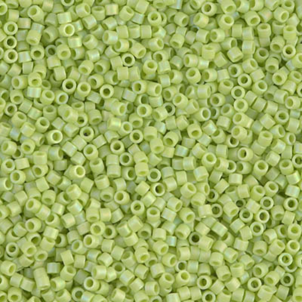 Miyuki 11/0 Delica Beads, DB0876, Matte Opaque Chartreuse AB, 5g