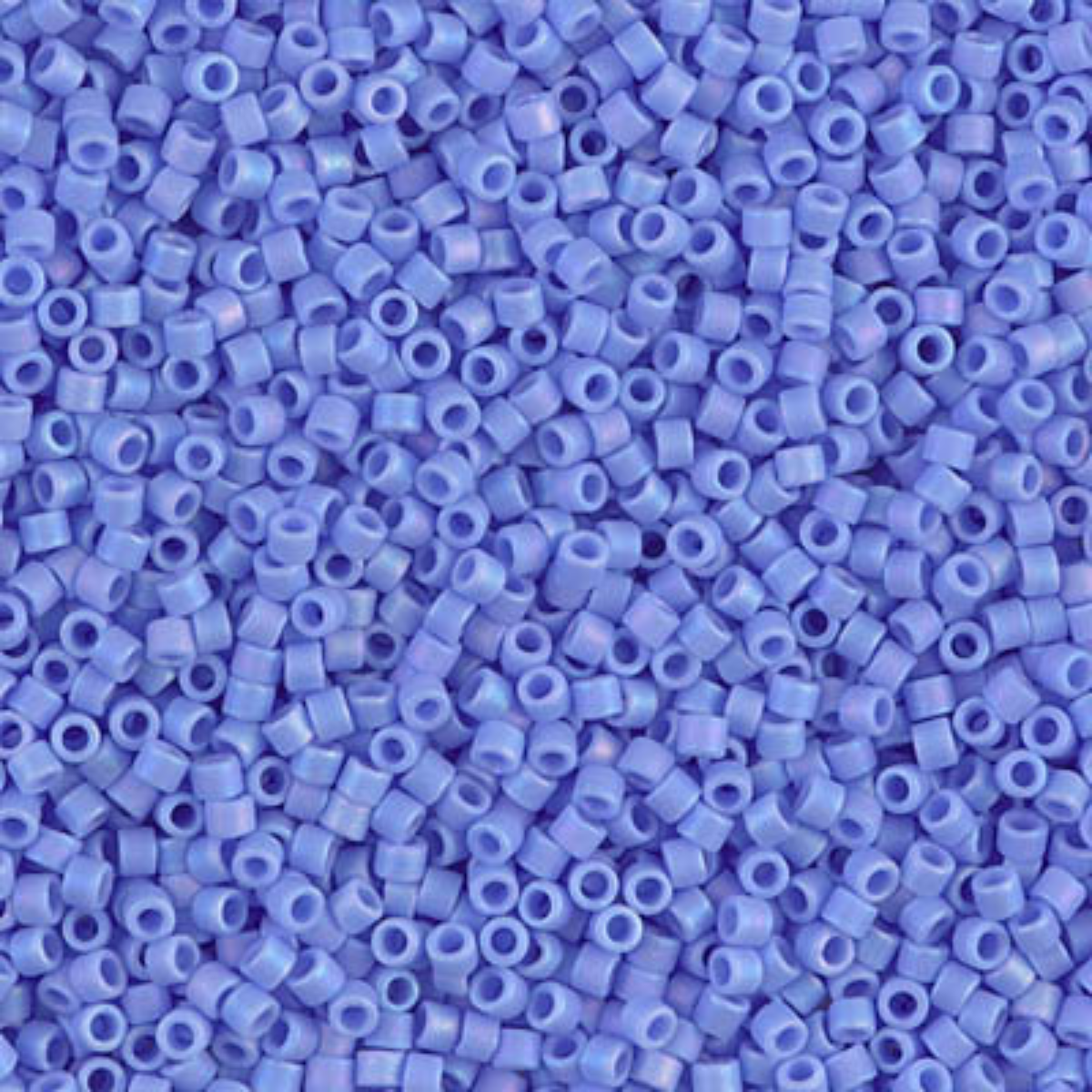 Miyuki 11/0 Delica Beads, DB0881, Matte Opaque Light Blue AB, 5g