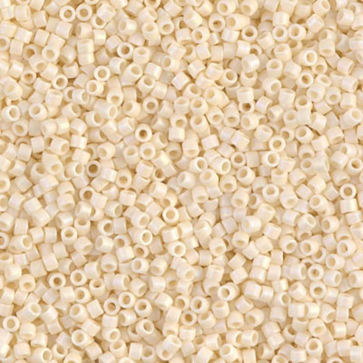 Miyuki 11/0 Delica Beads, DB0883, Matte Opaque Cream AB, 5g