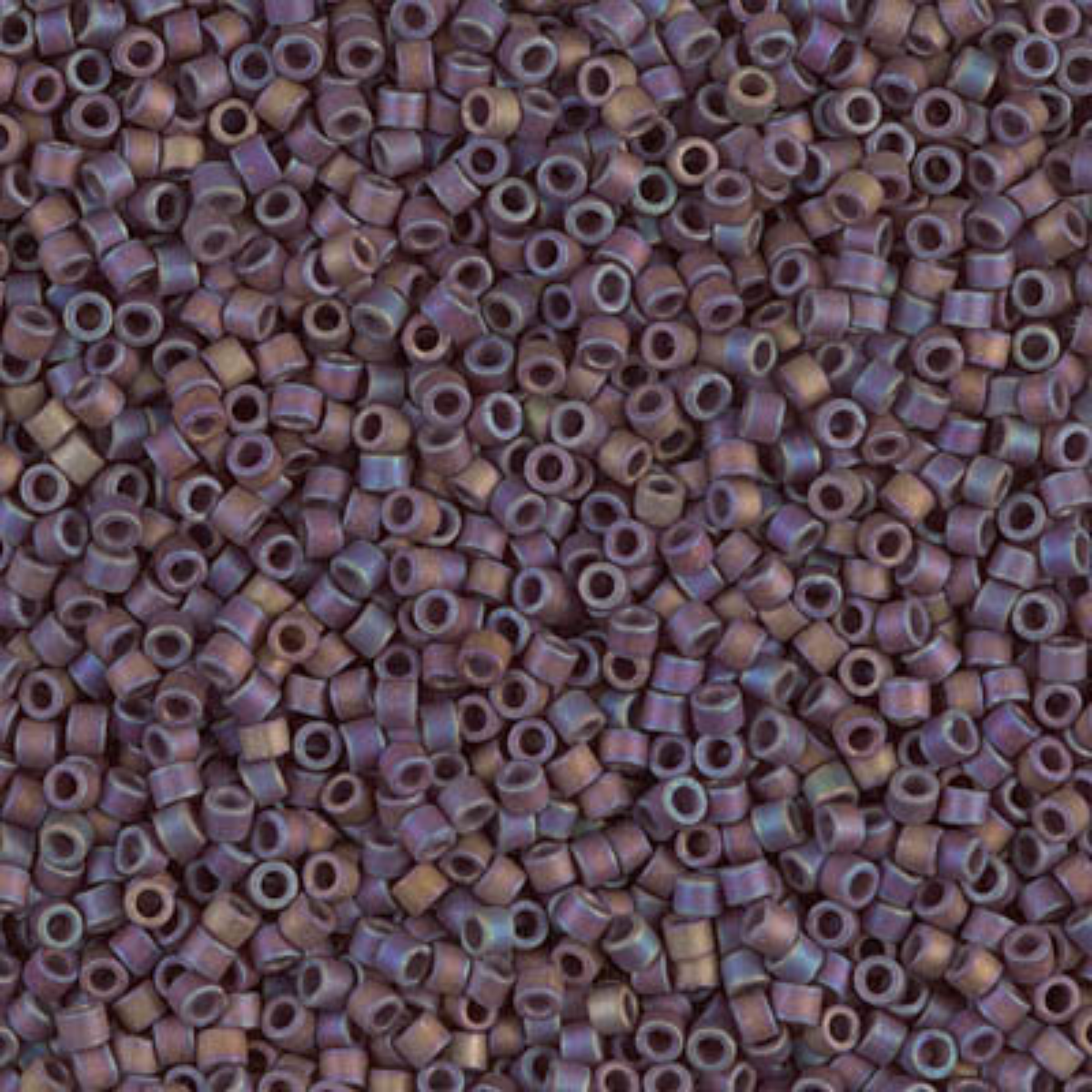 Miyuki 11/0 Delica Beads, DB0884, Matte Opaque Brown AB, 5g
