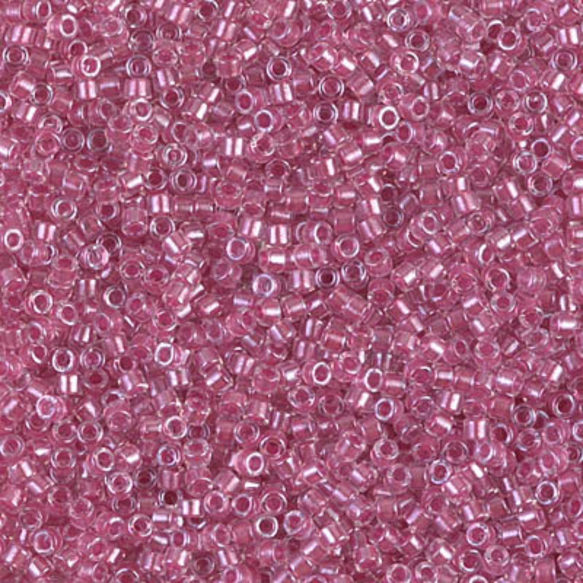 Miyuki 11/0 Delica Beads, DB0902, Crystal Sparkling Rose Lined, 5g