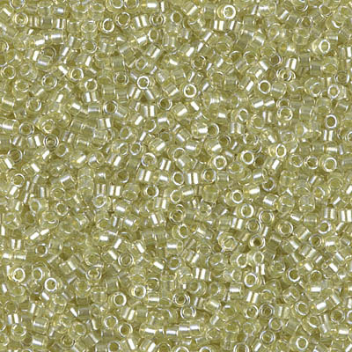 Miyuki 11/0 Delica Beads, DB0903, Crystal Sparkling Peridot Lined, 5g