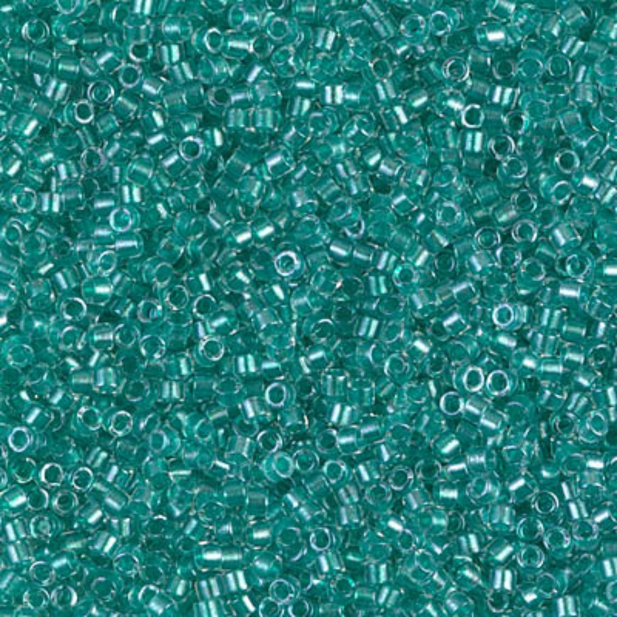 Miyuki 11/0 Delica Beads, DB0904, Crystal Sparkling Turquoise Lined, 5g