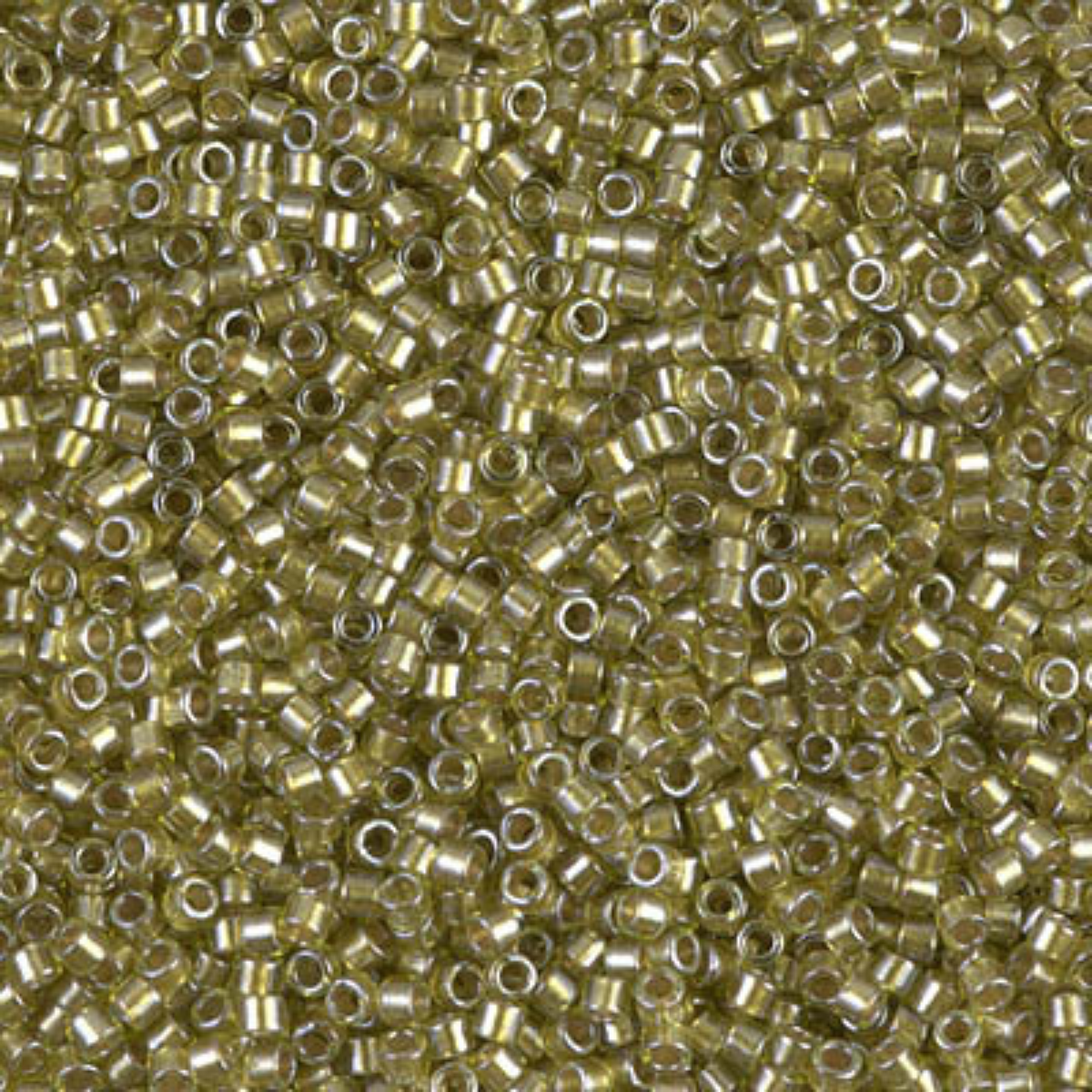 Miyuki 11/0 Delica Beads, DB0908, Chartreuse Sparkling Light Yellow Lined, 5g