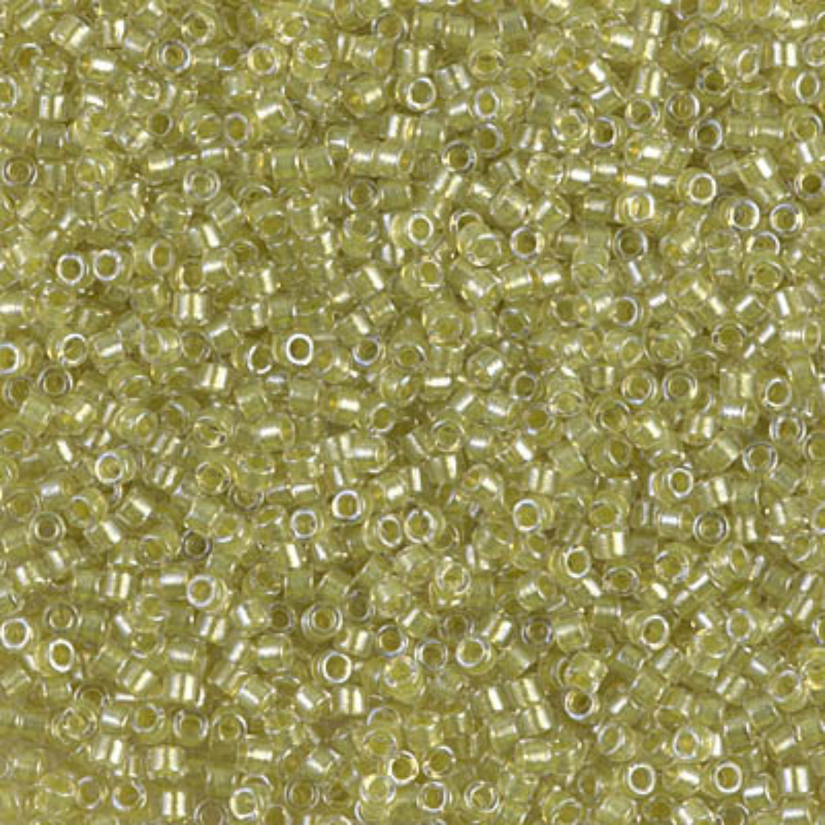Miyuki 11/0 Delica Beads, DB0910, Crystal Sparkling Light Yellow Lined, 5g