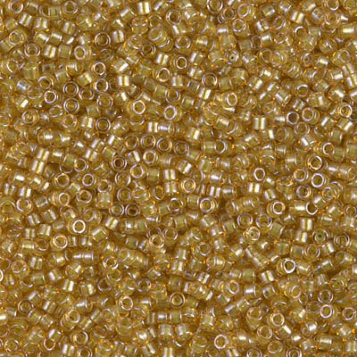 Miyuki 11/0 Delica Beads, DB0911, Topaz Sparkling Topaz Lined, 5g