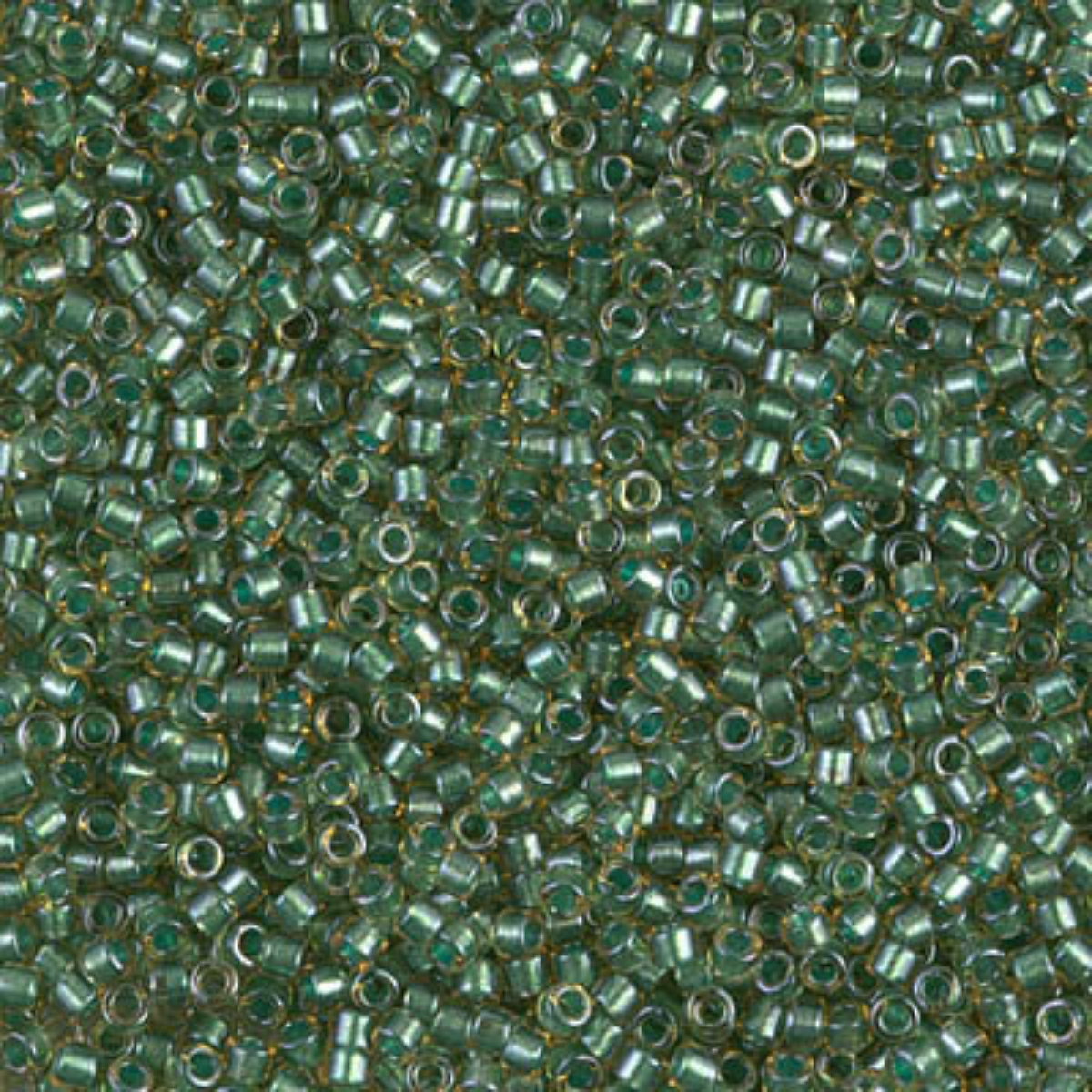 Miyuki 11/0 Delica Beads, DB0917, Topaz Sparkling Light Green Lined, 5g