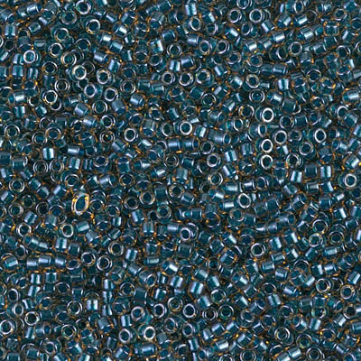 Miyuki 11/0 Delica Beads, DB0921, Topaz Sparkling Teal Lined, 5g