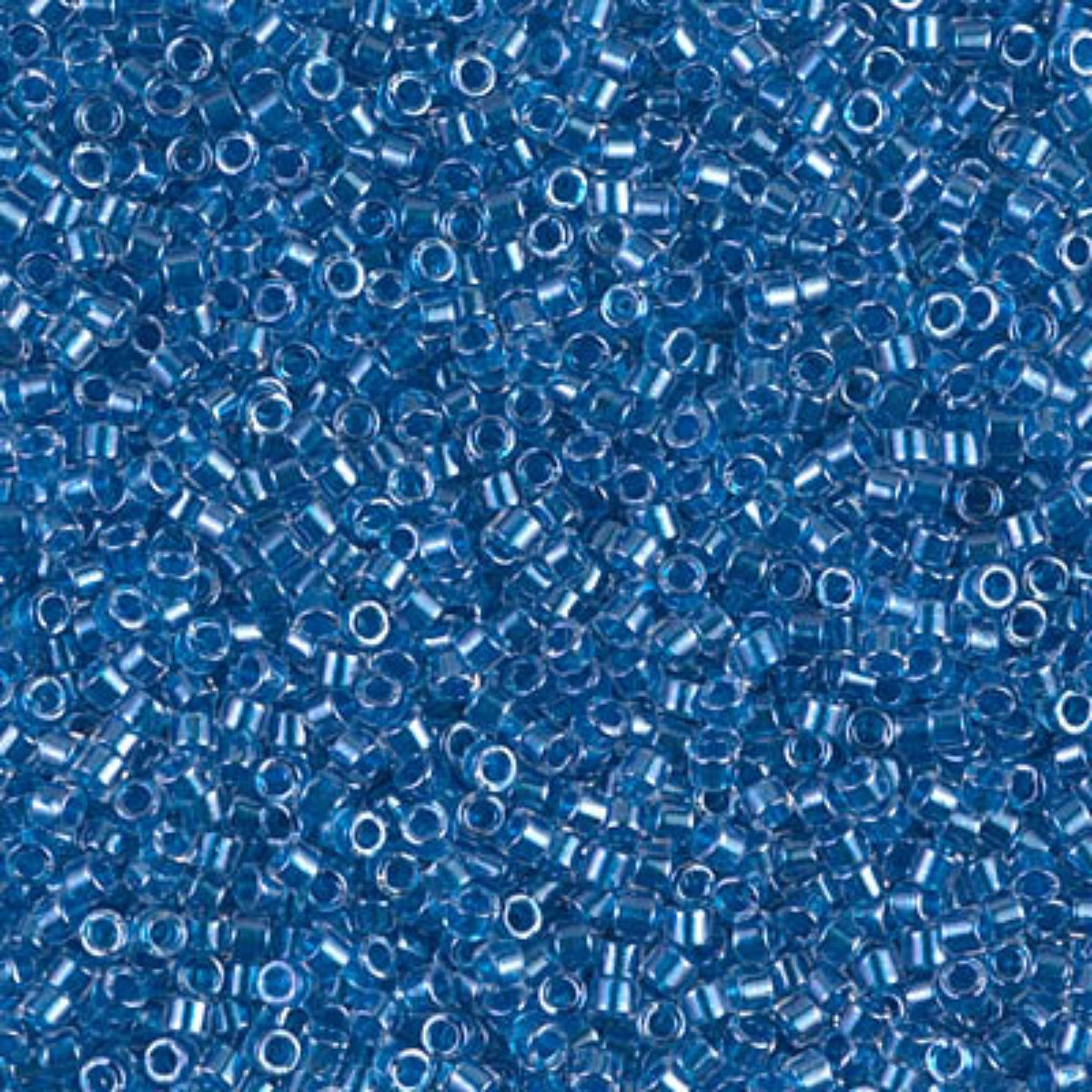 Miyuki 11/0 Delica Beads, DB0920, Crystal Sparkling Cerulean Blue Lined, 5g