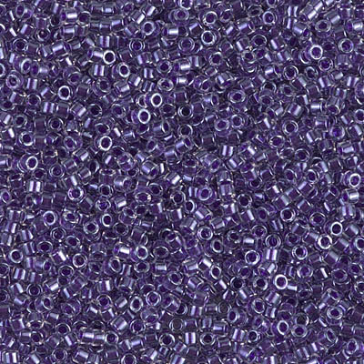 Miyuki 11/0 Delica Beads, DB0923, Crystal Sparkling Violet Lined, 5g