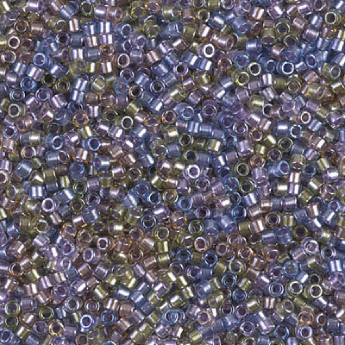 Miyuki 11/0 Delica Beads, DB0986, Purple/Bronze Lined Mix, 5g