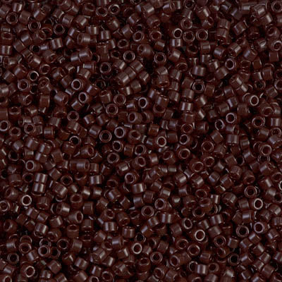 Miyuki 11/0 Delica Beads, DB0734, Opaque Chocolate Brown, 5g