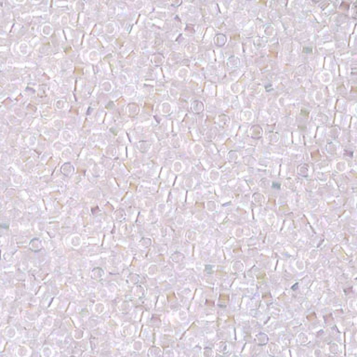 Close-up of small, cylindrical beads. 