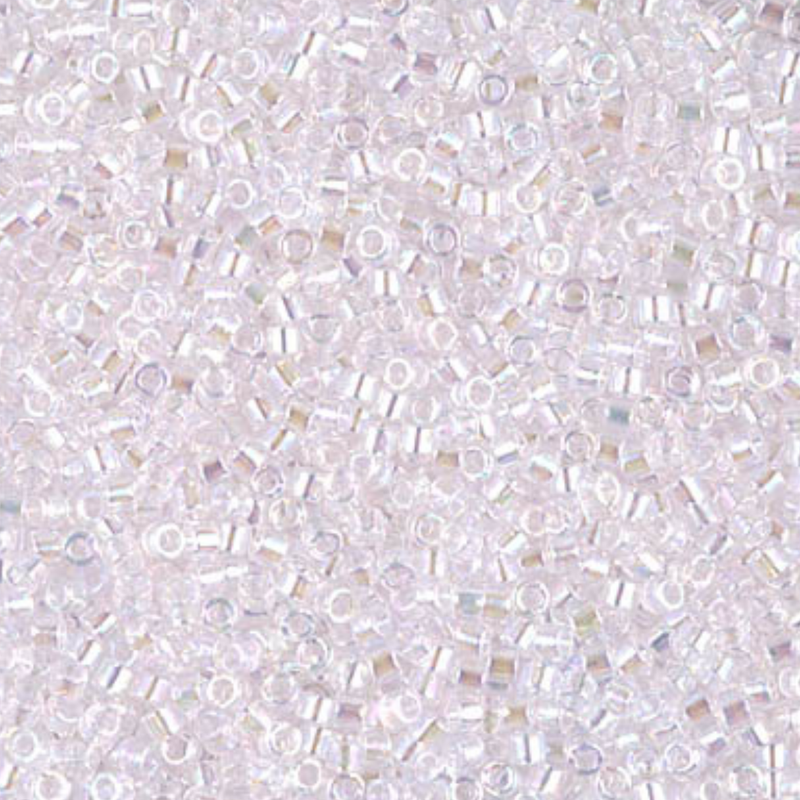 Close-up of small, cylindrical beads. 