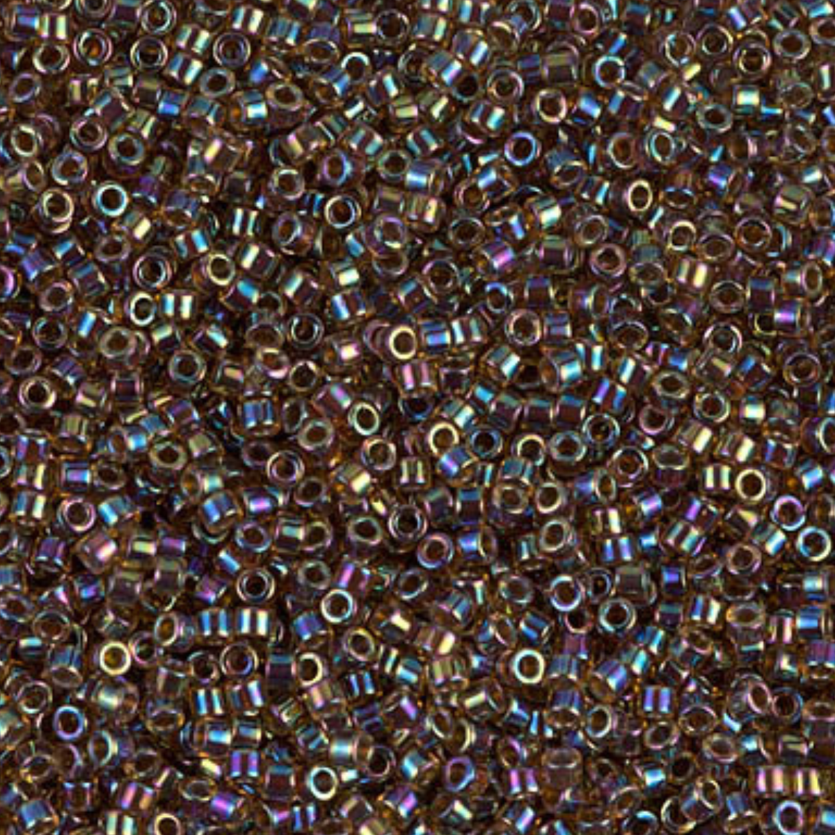 Miyuki 11/0 Delica Beads, DB0087, Lined RootBeer AB, 5g