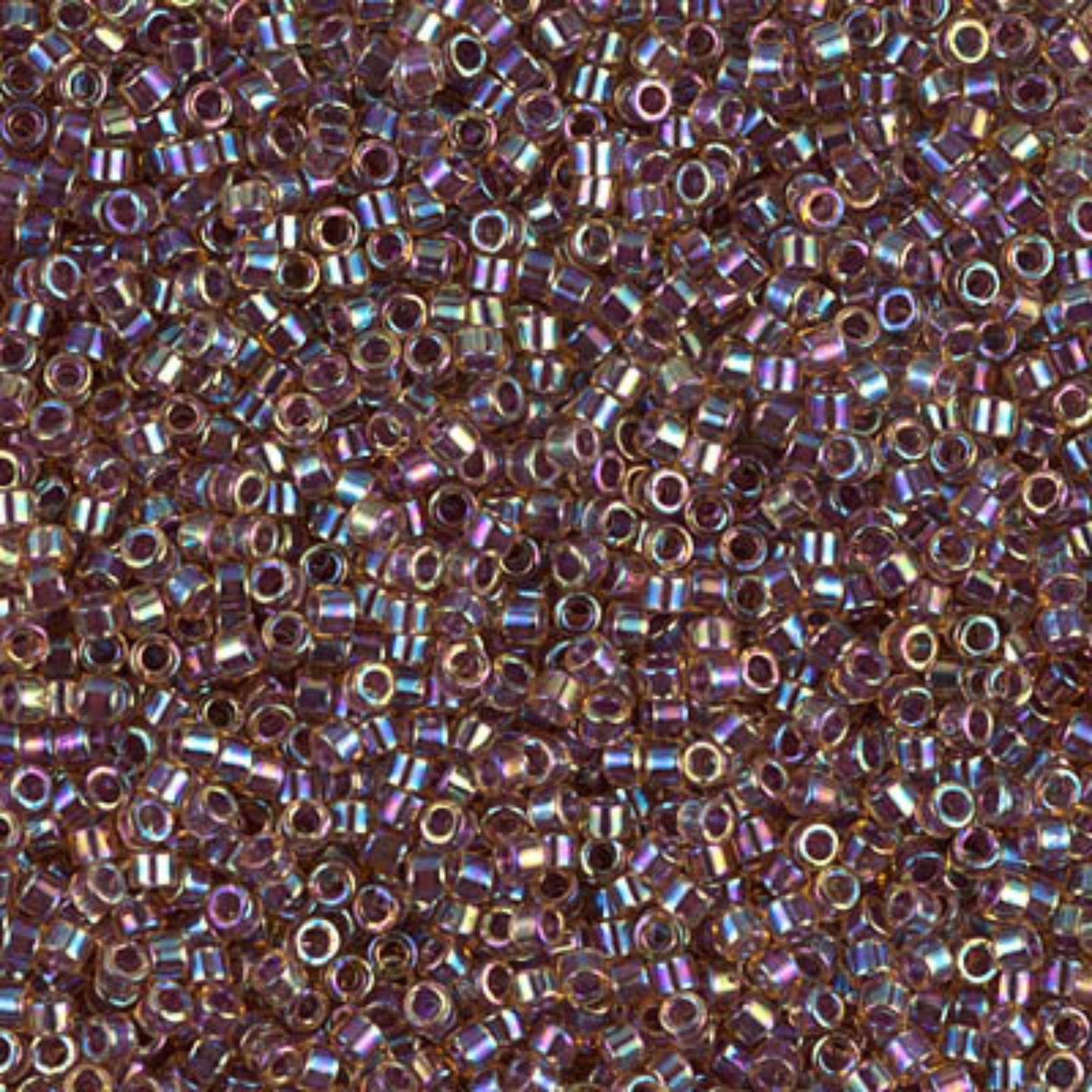 Miyuki 11/0 Delica Beads, DB091, Light Topaz Berry Lined, 5 grams