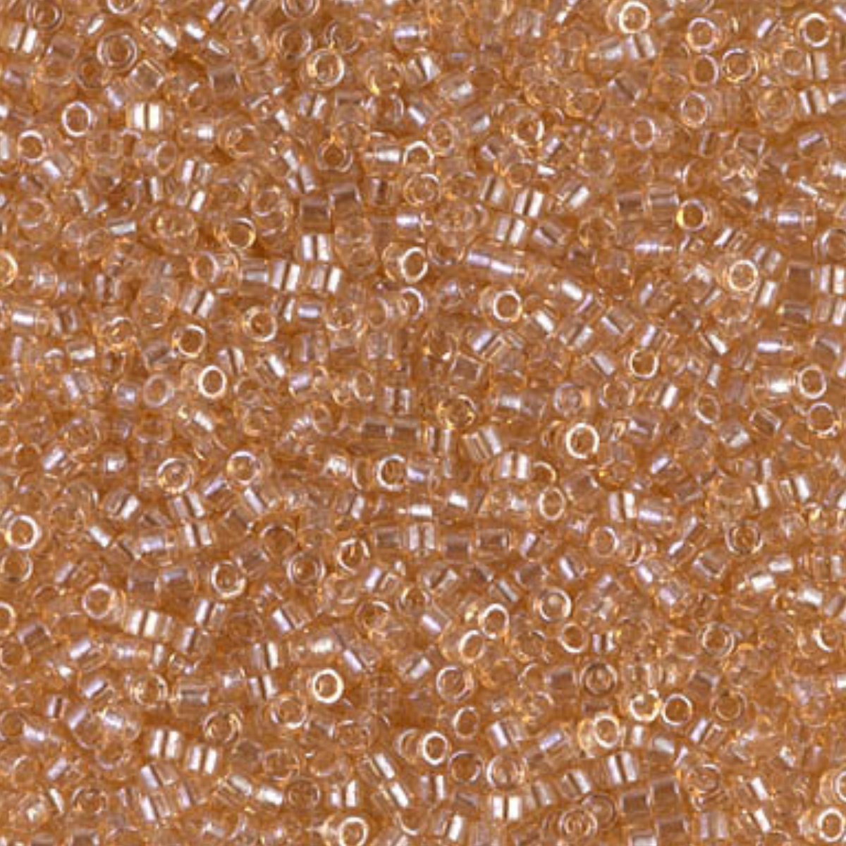 Miyuki 11/0 Delica Beads, DB0100, Transparent Light Topaz AB, 5g