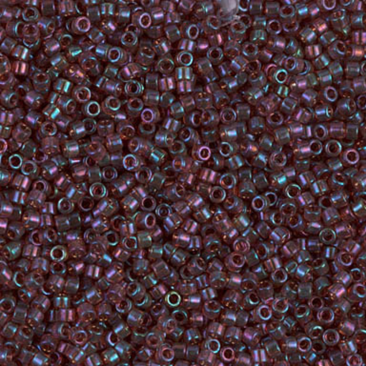 Miyuki 11/0 Delica Beads, DB0104, Transparent Raspberry AB, 5g