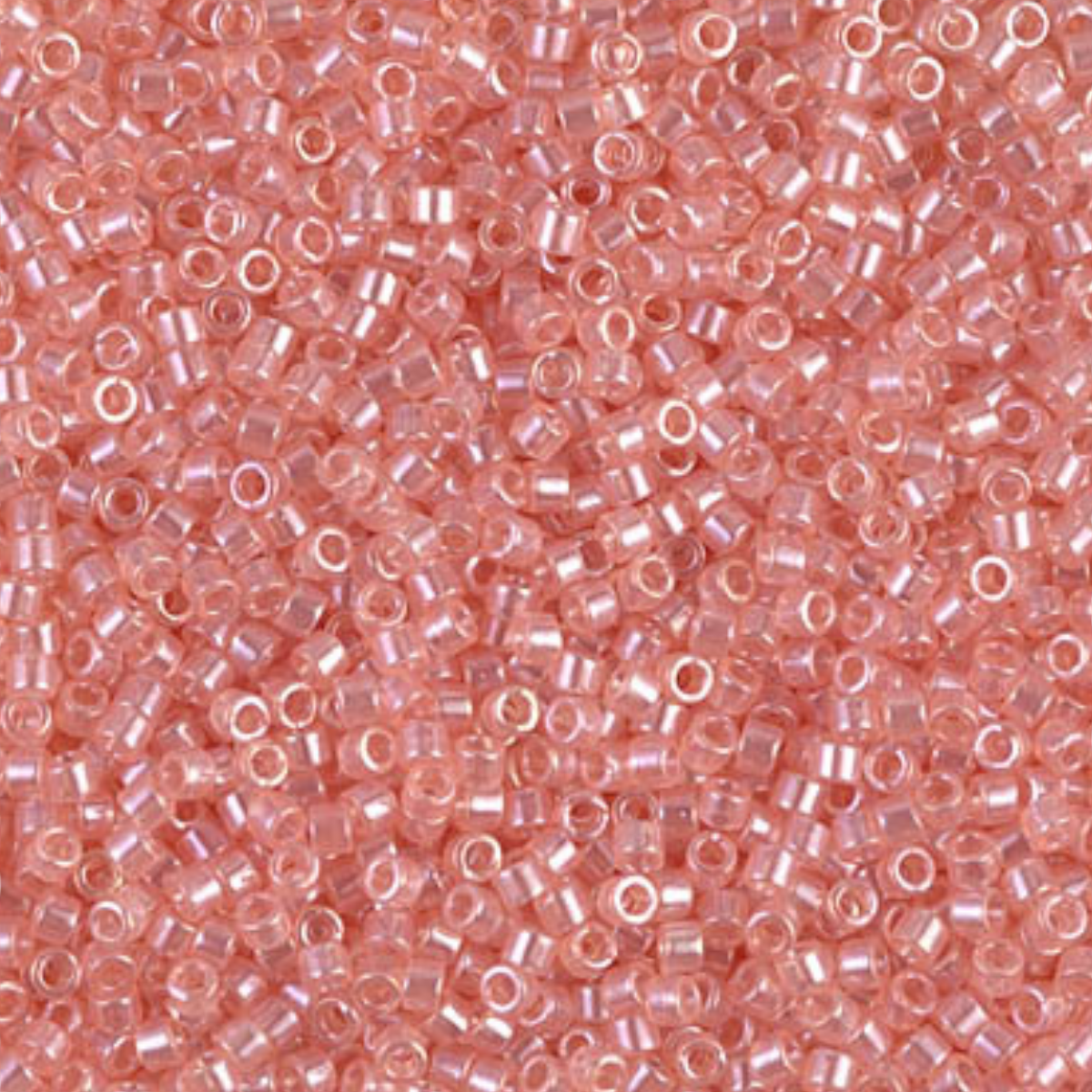 Miyuki 11/0 Delica Beads, DB0106, Transparent Pink Luster, 5g