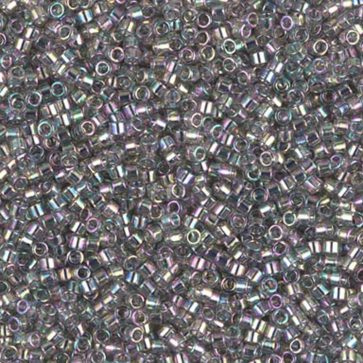 Miyuki 11/0 Delica Beads, DB0107, Transparent Gray Iris, 5g