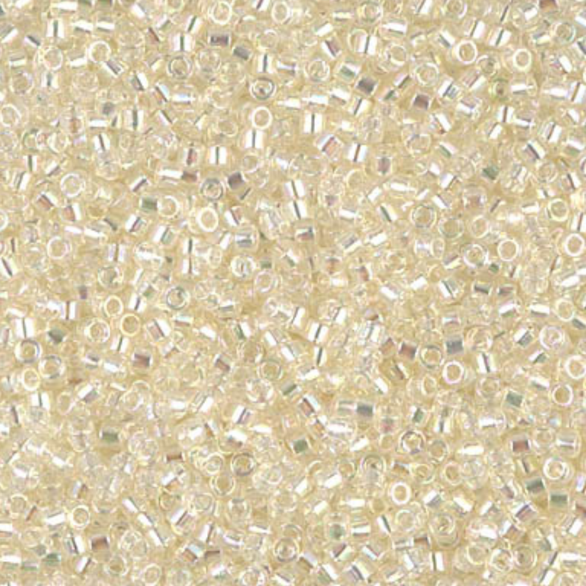 Miyuki 11/0 Delica Beads, DB0109, Cream Crystal AB, 5g