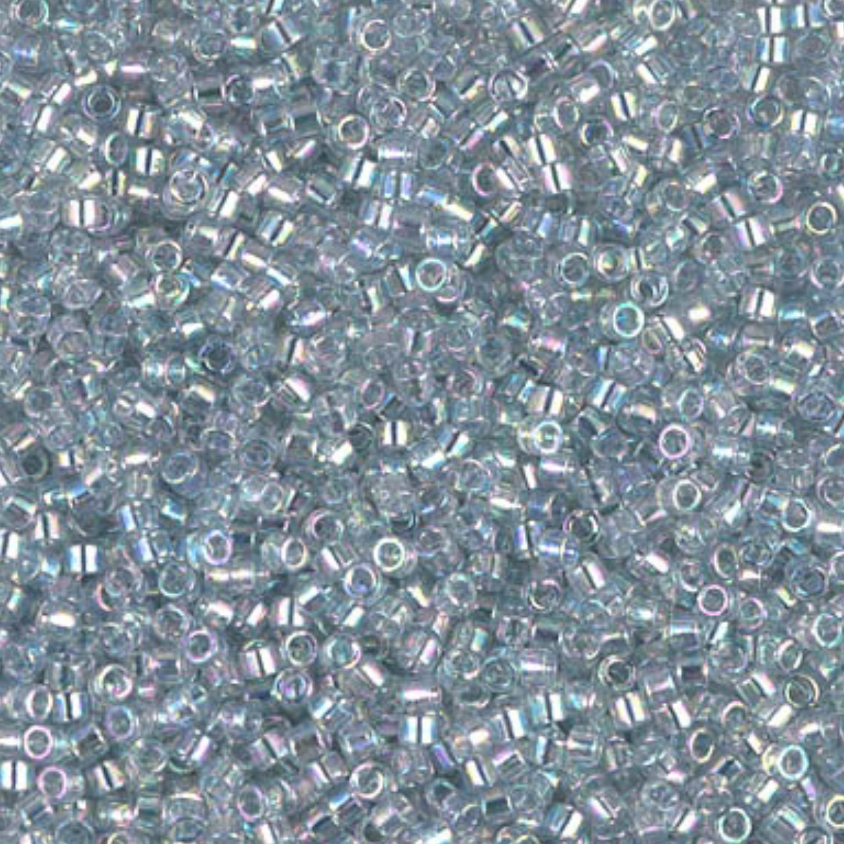 Miyuki 11/0 Delica Beads, DB0110, Transparent Light Blue AB, 5g