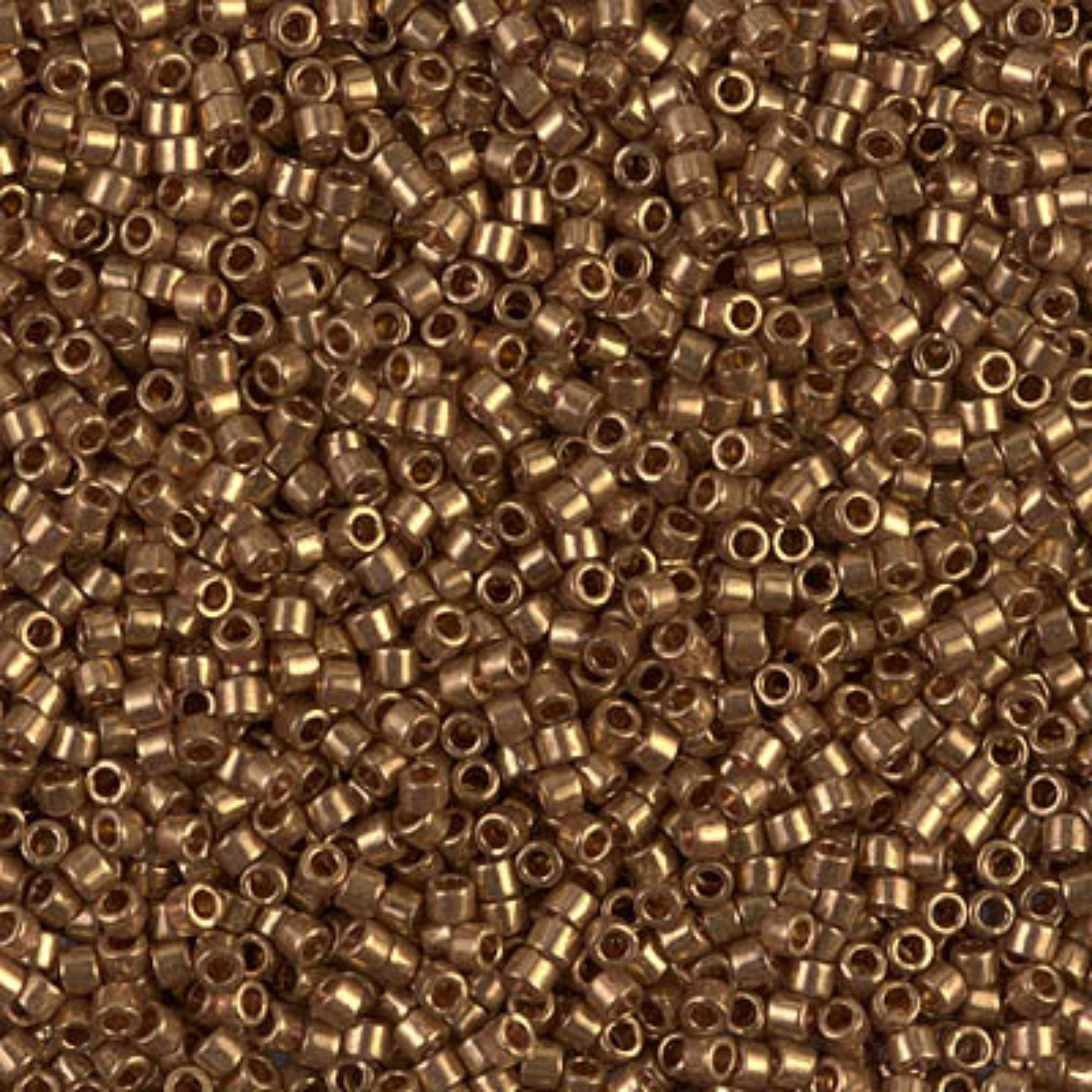 Miyuki 11/0 Delica Beads, DB0115, Transparent Luster Metallic Rose Gold, 5g