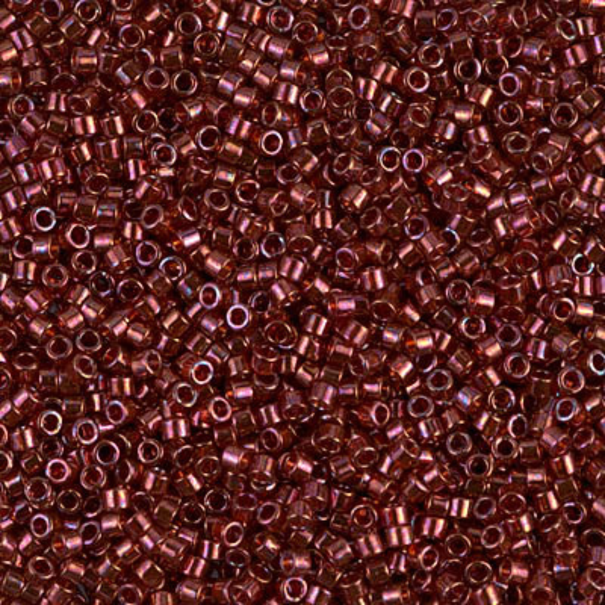 Miyuki 11/0 Delica Beads, DB0116, Transparent Luster Red Metallic, 5g