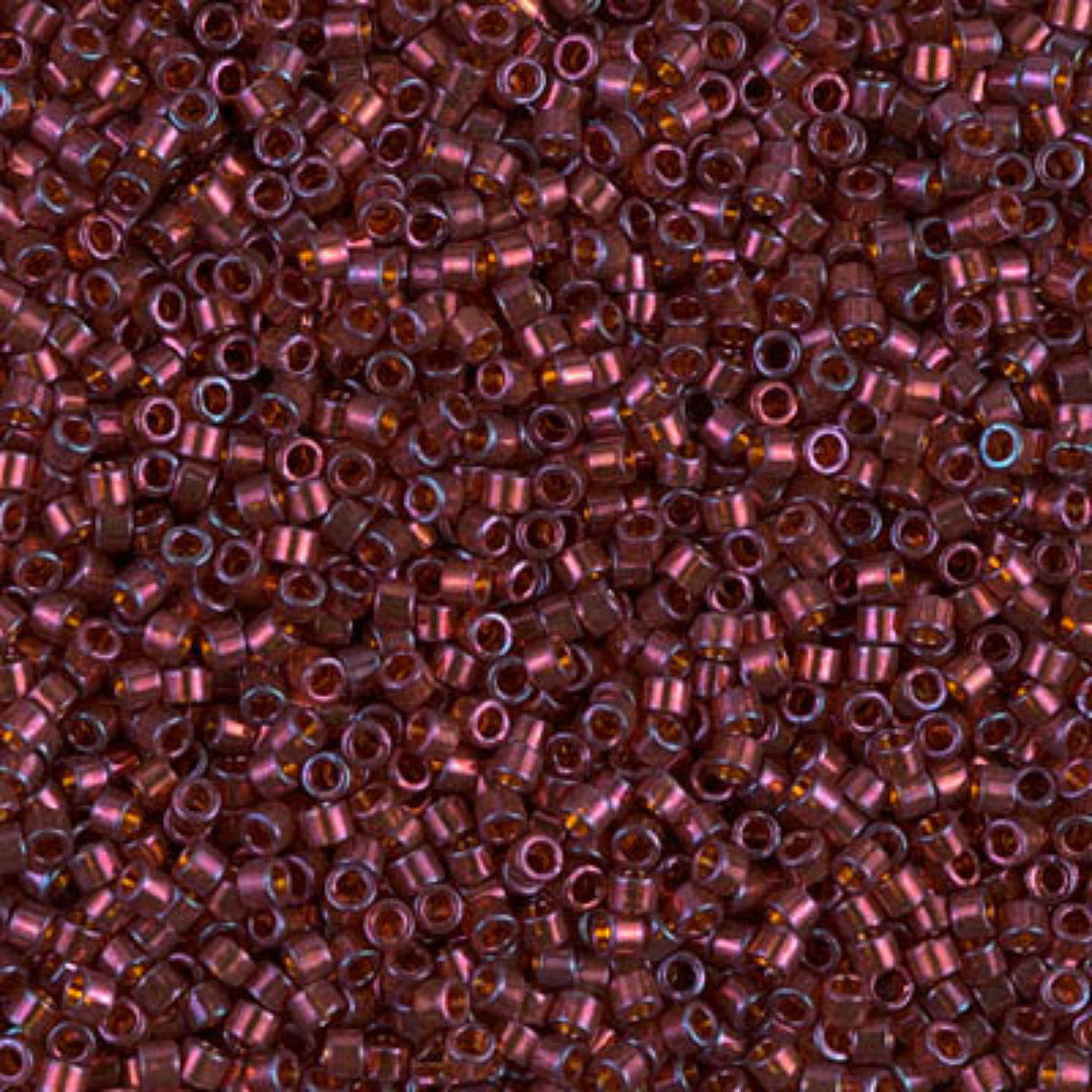 Miyuki 11/0 Delica Beads, DB0120, Dark Topaz Claret Luster, 5g