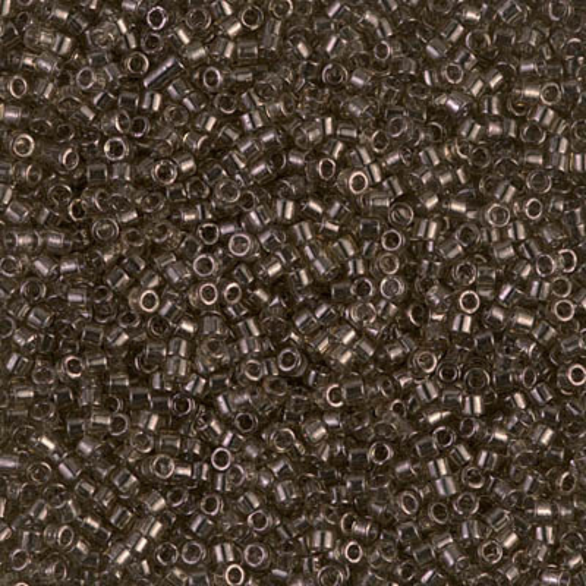 Miyuki 11/0 Delica Beads, DB0123, Transparent Gray Olive Luster, 5g