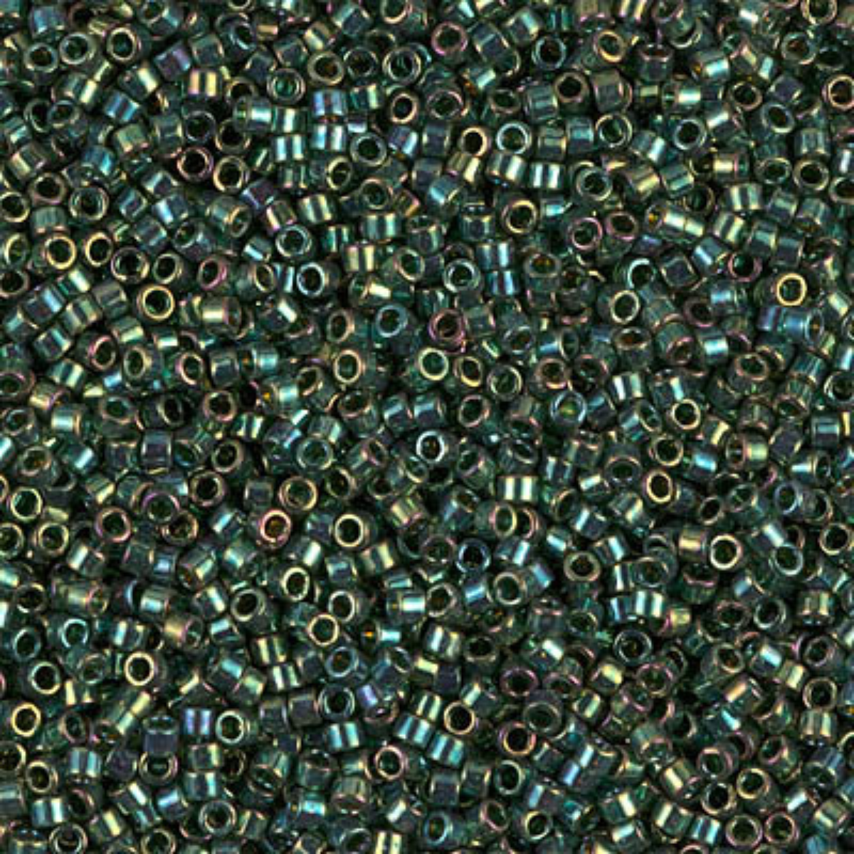 Miyuki 11/0 Delica Beads, DB0125, Emerald Gold Luster, 5g
