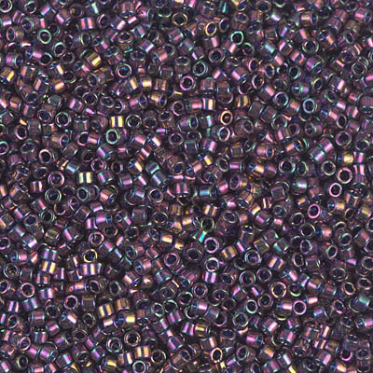 Miyuki 11/0 Delica Beads, DB0128, Amethyst  Gold Luster Iris, 5g